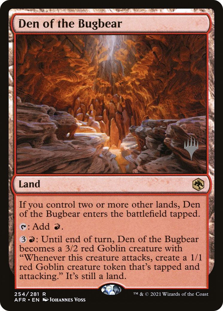Den of the Bugbear (PPAFR-254P) [Promo Pack: Adventures in the Forgotten Realms Promos] Foil