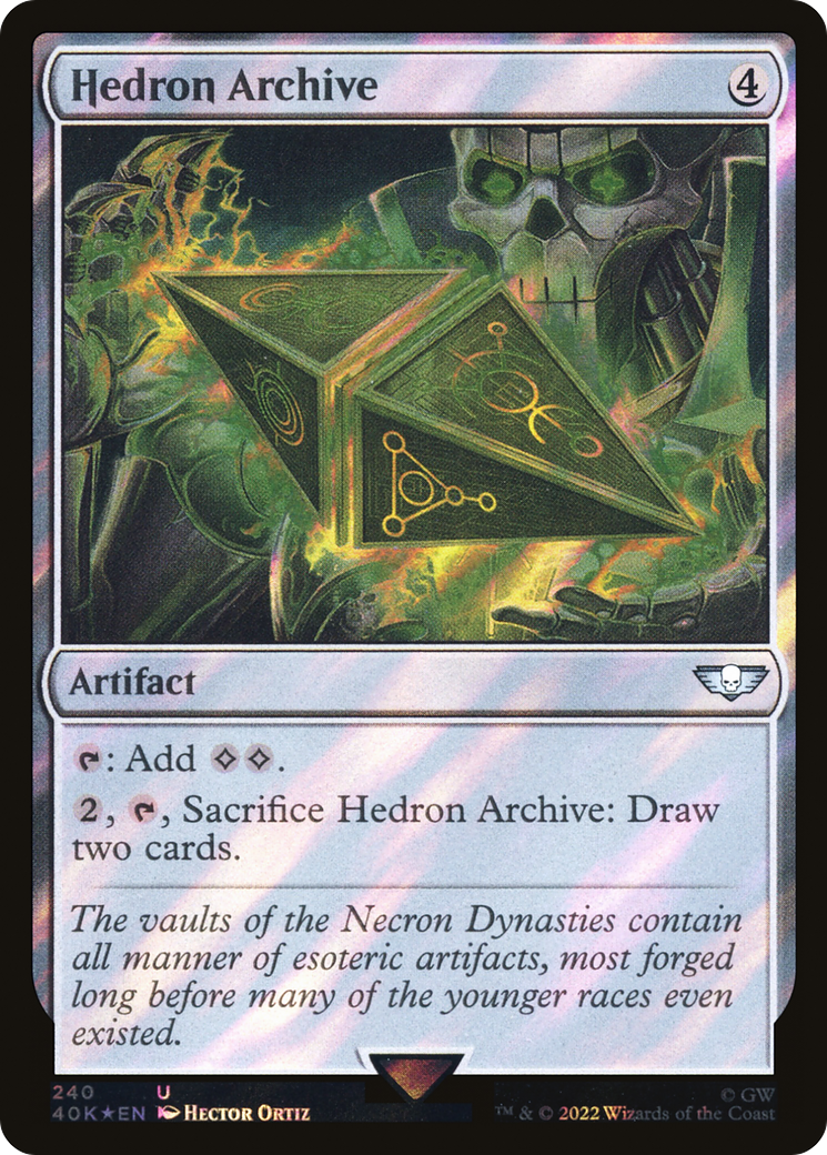 Hedron Archive (Surge Foil) (40K-240) [Warhammer 40,000 Commander] Foil