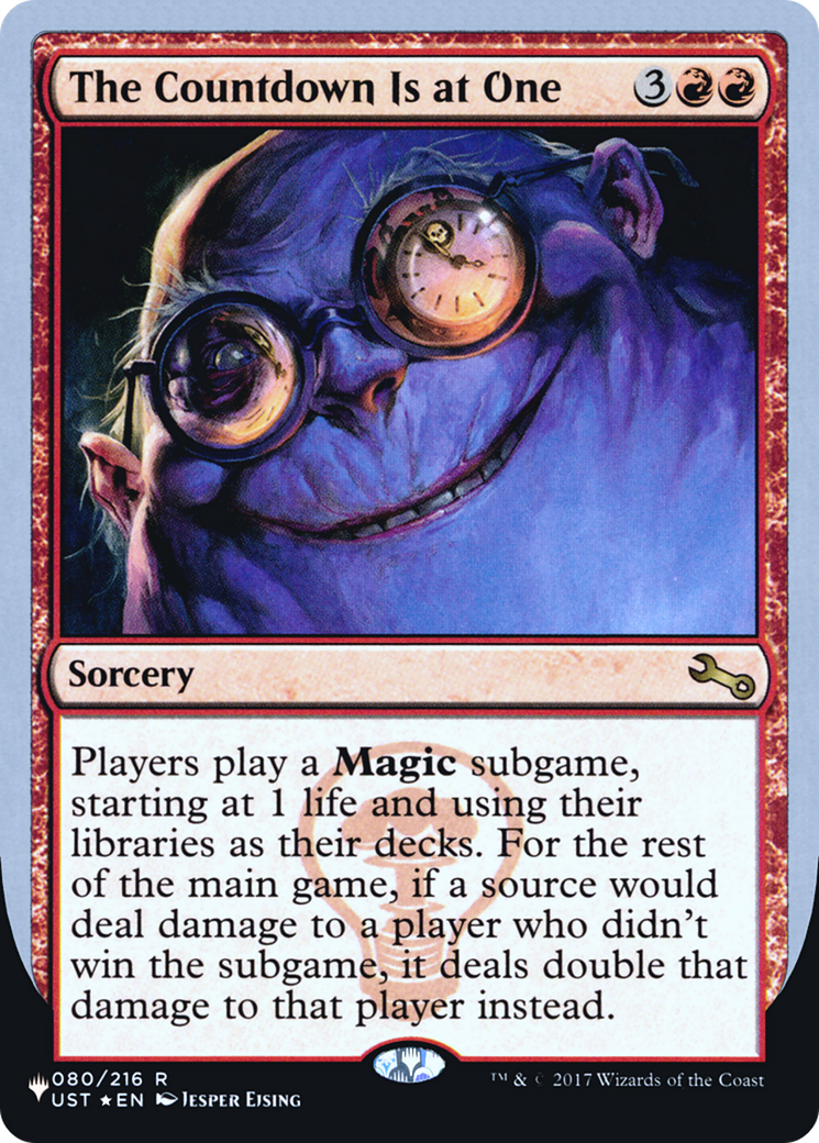 The Countdown Is at One (LIST-080/216) [The List (Unfinity Foil Edition)] Foil