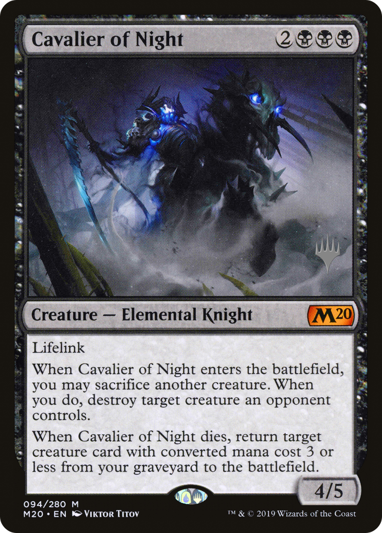 Cavalier of Night (PPM20-094) [Promo Pack: Core Set 2020 Promos] Foil