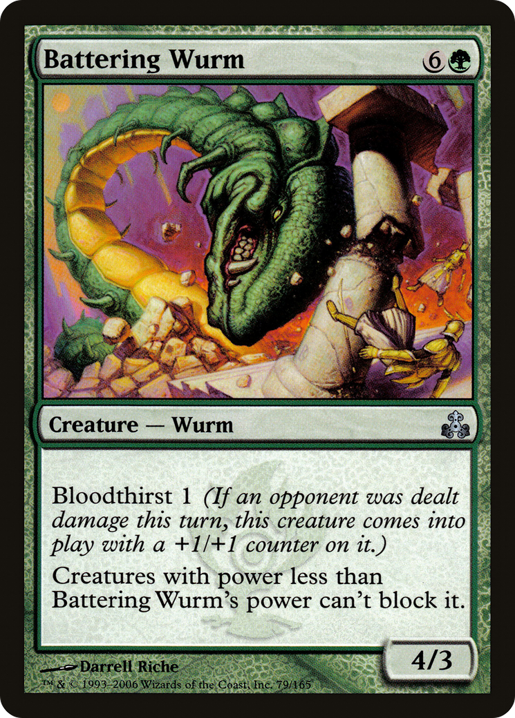 Battering Wurm (GPT-079) [Guildpact] Foil