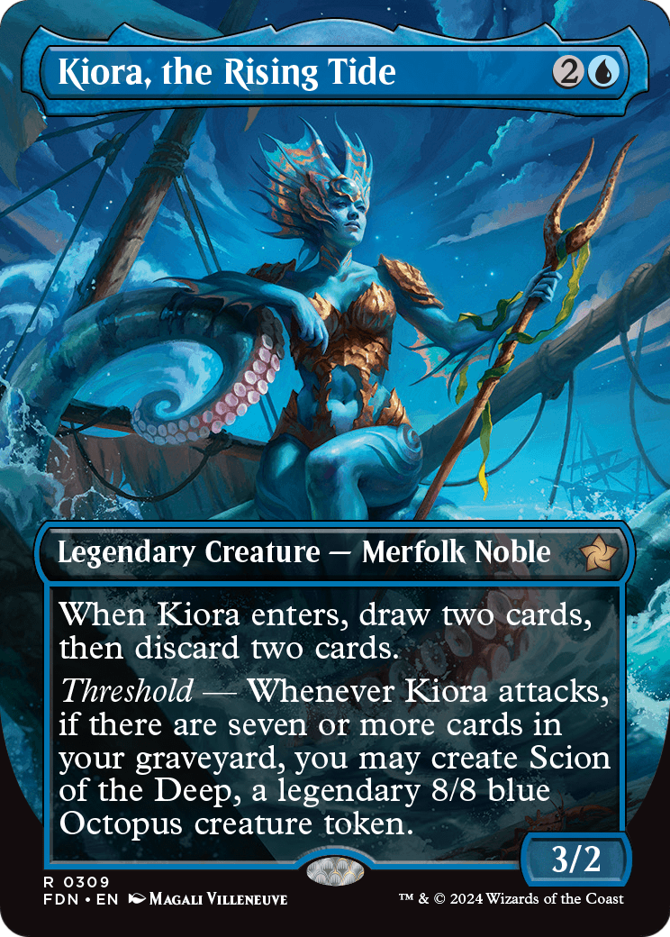 Kiora, the Rising Tide (Borderless) (FDN-309) [Foundations]