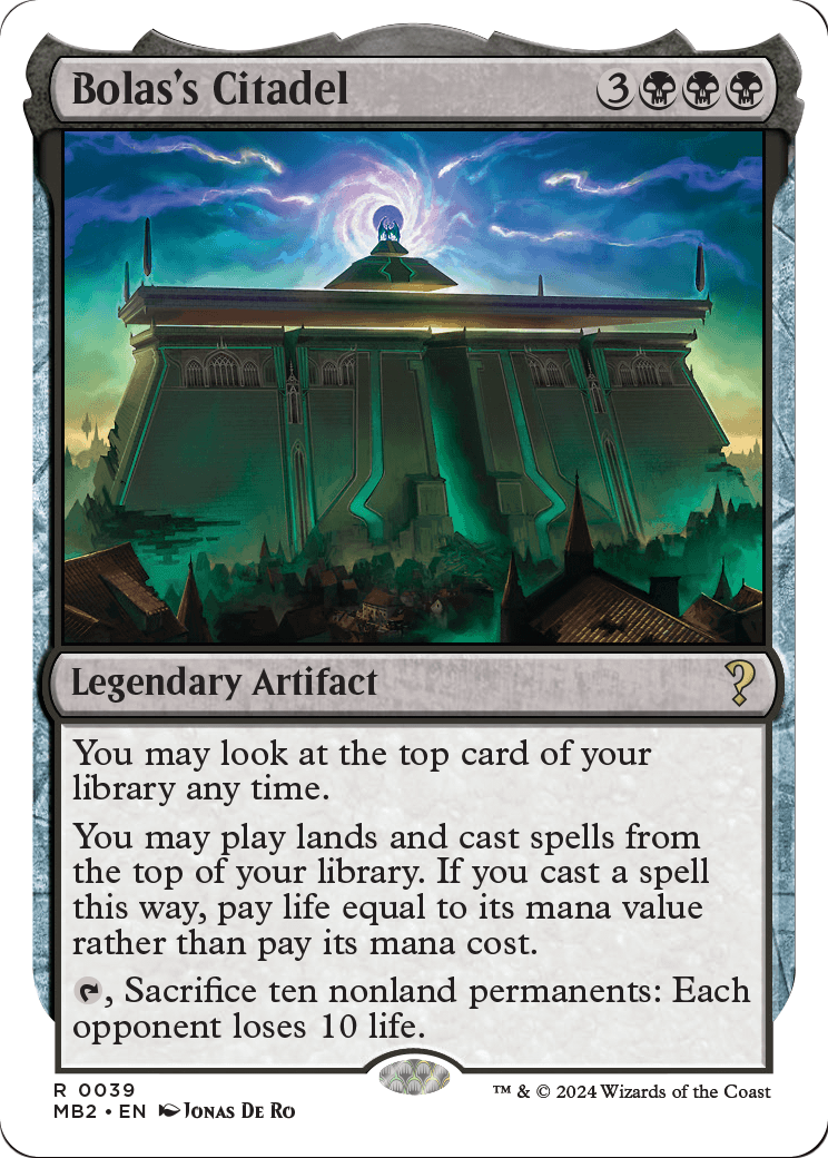 Bolas's Citadel (White Border) (MB2-039) [Mystery Booster 2]