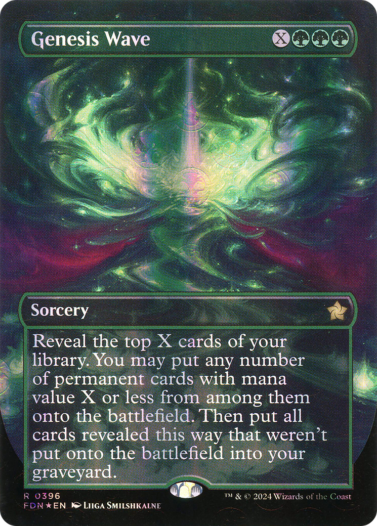Genesis Wave (Borderless) (Mana Foil) (FDN-396) [Foundations] Foil