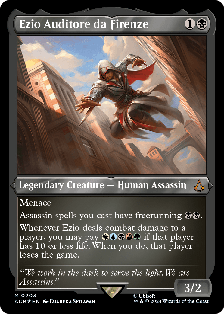 Ezio Auditore da Firenze (Foil Etched) (ACR-203) [Assassin's Creed] Foil