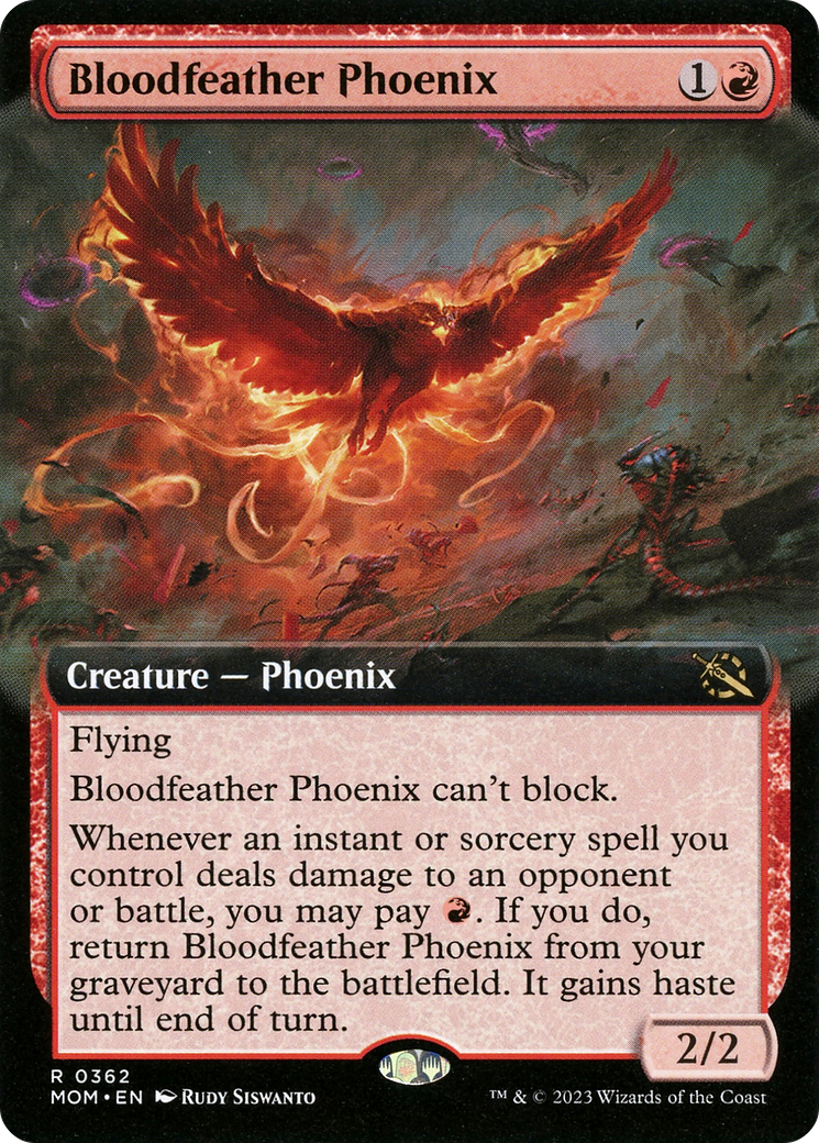 Bloodfeather Phoenix (Extended Art) (MOM-362) [March of the Machine]