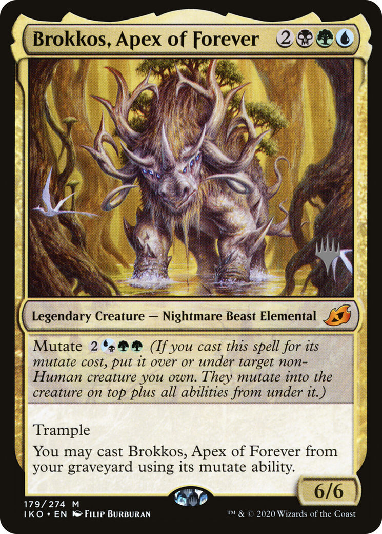 Brokkos, Apex of Forever (PPIKO-179) [Promo Pack: Ikoria: Lair of Behemoths Promos] Foil