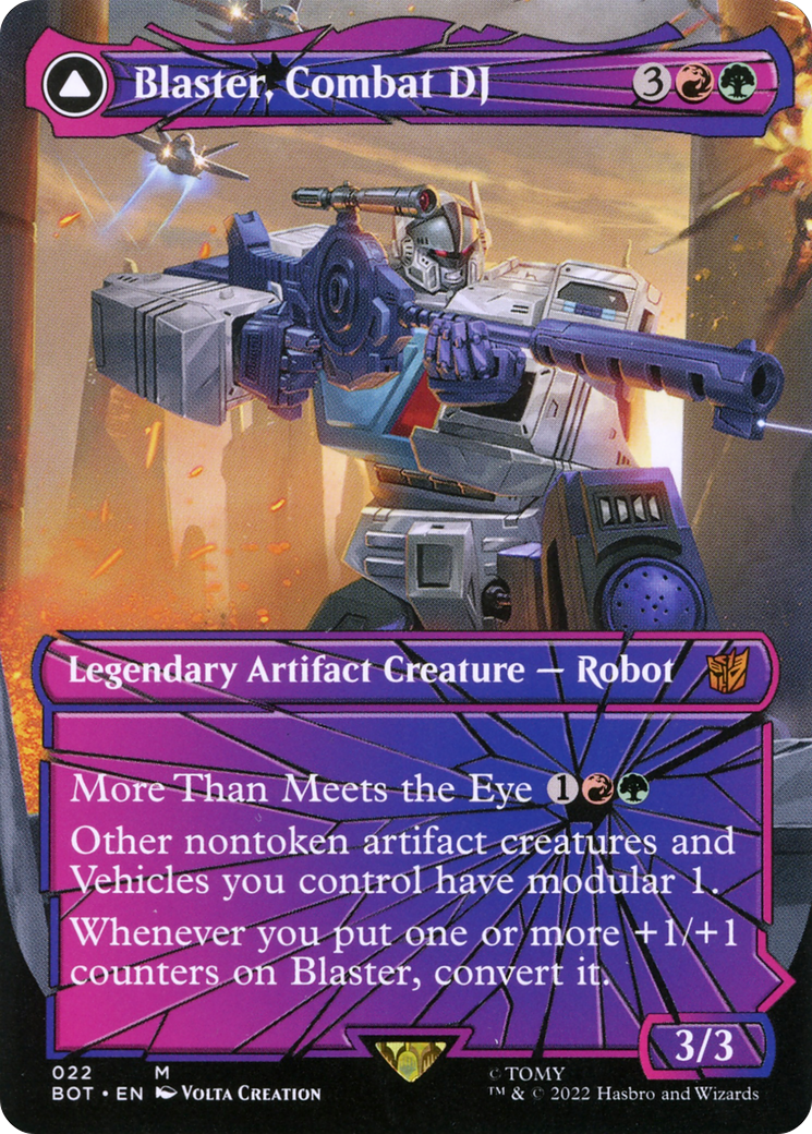 Blaster, Combat DJ (Shattered Glass) (BOT-022) (Borderless) [Transformers] Foil