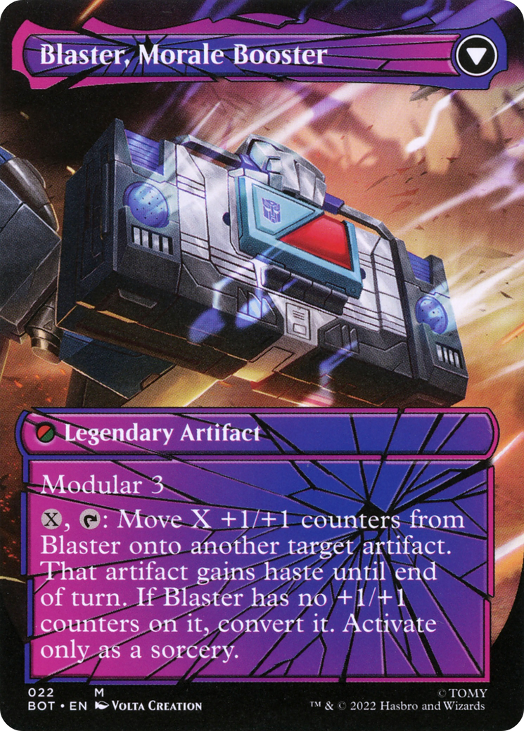 Blaster, Combat DJ (Shattered Glass) (BOT-022) (Borderless) [Transformers] Foil