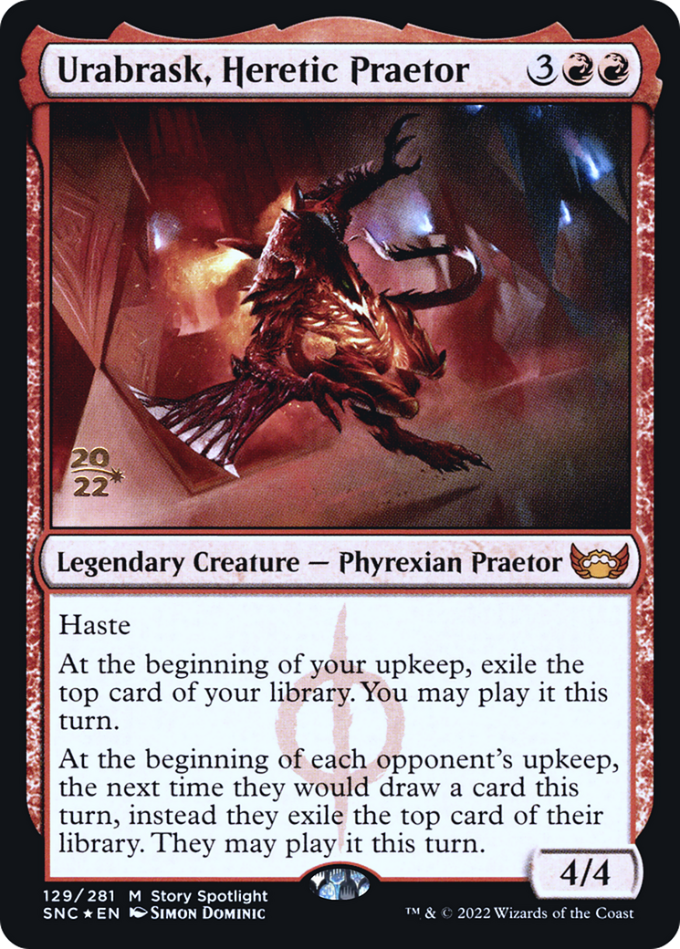 Urabrask, Heretic Praetor (PRE-129) [Streets of New Capenna Promos] Foil