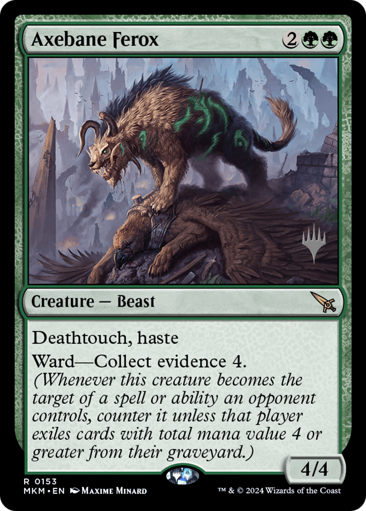 Axebane Ferox (PPMKM-153) [Promo Pack: Murders at Karlov Manor Promos]