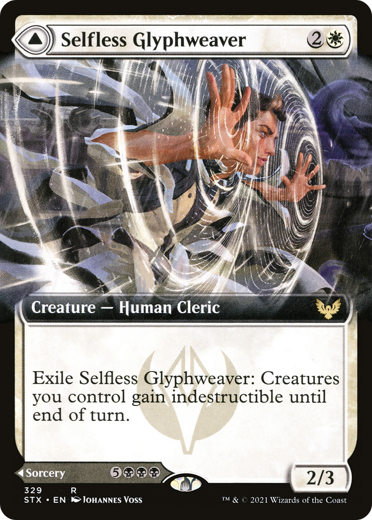 Selfless Glyphweaver (Extended Art) (STX-329) [Strixhaven: School of Mages]