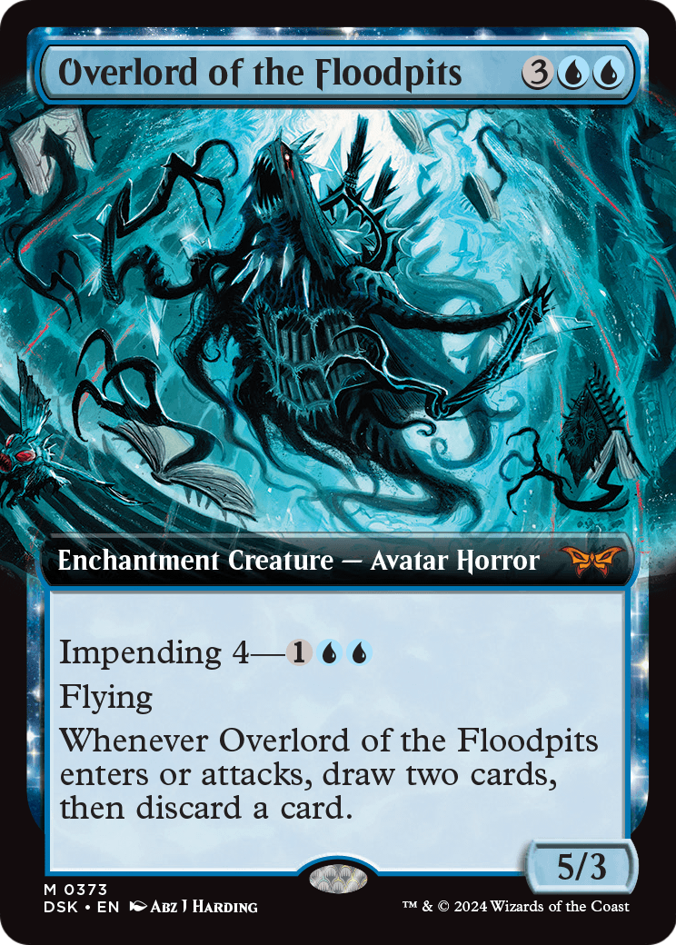Overlord of the Floodpits (Extended Art) (DSK-373) [Duskmourn: House of Horror] Foil