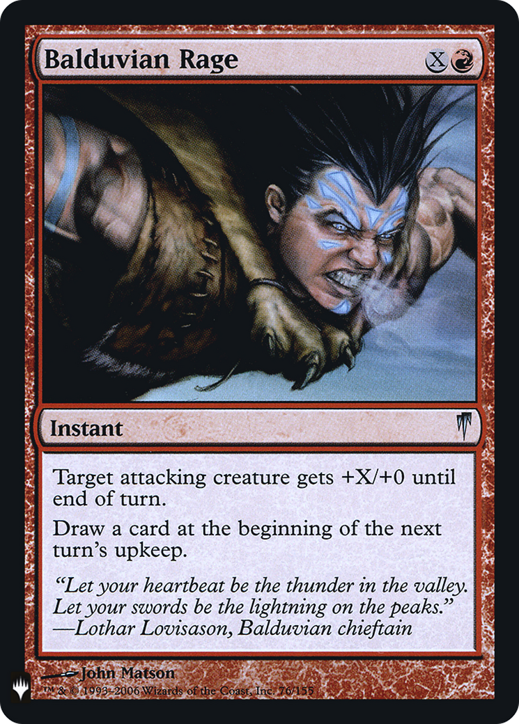 Balduvian Rage (LIST-CSP-76) [The List] Foil
