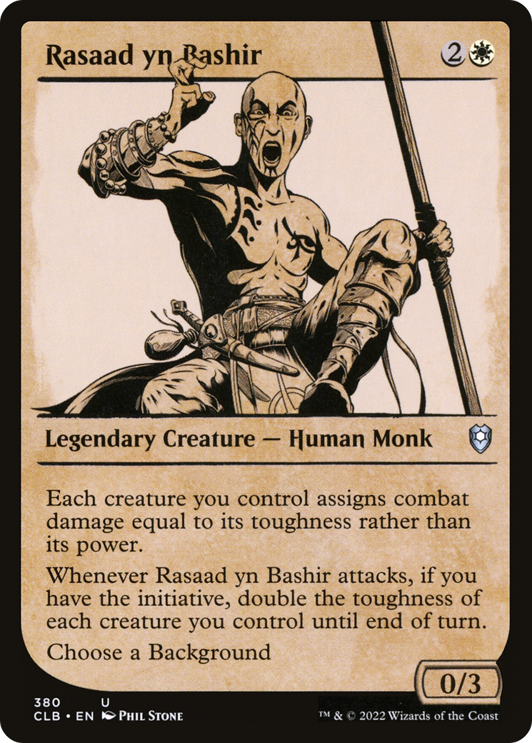 Rasaad yn Bashir (Showcase) (CLB-380) [Commander Legends: Battle for Baldur's Gate] Foil