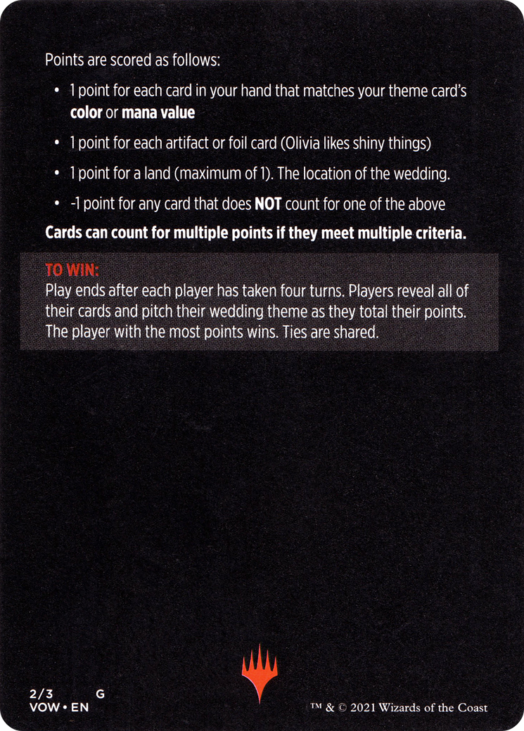 Vampire Wedding Planner // Vampire Wedding Planner (cont'd) (MVOW-002) [Innistrad: Crimson Vow Minigames]