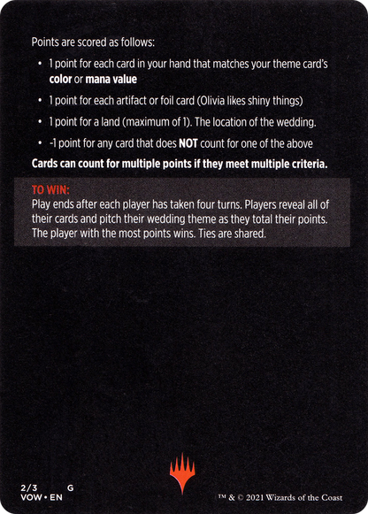 Vampire Wedding Planner // Vampire Wedding Planner (cont'd) (MVOW-002) [Innistrad: Crimson Vow Minigames]