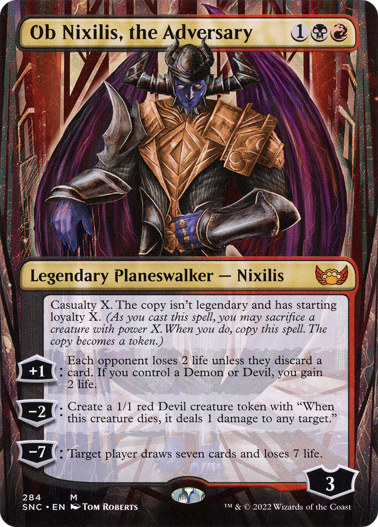 Ob Nixilis, the Adversary (Borderless) (SNC-284) [Streets of New Capenna] Foil