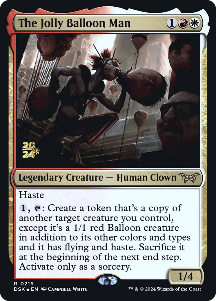 The Jolly Balloon Man (PRE-219) [Duskmourn: House of Horror Promos] Foil