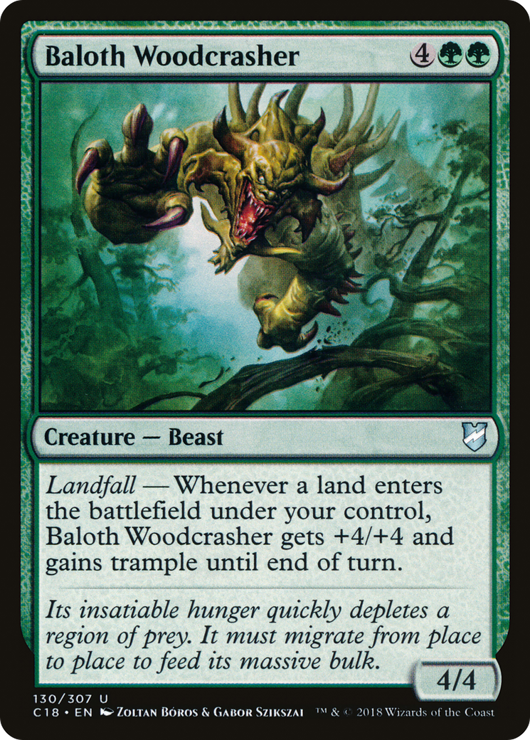 Baloth Woodcrasher (C18-130) [Commander 2018]