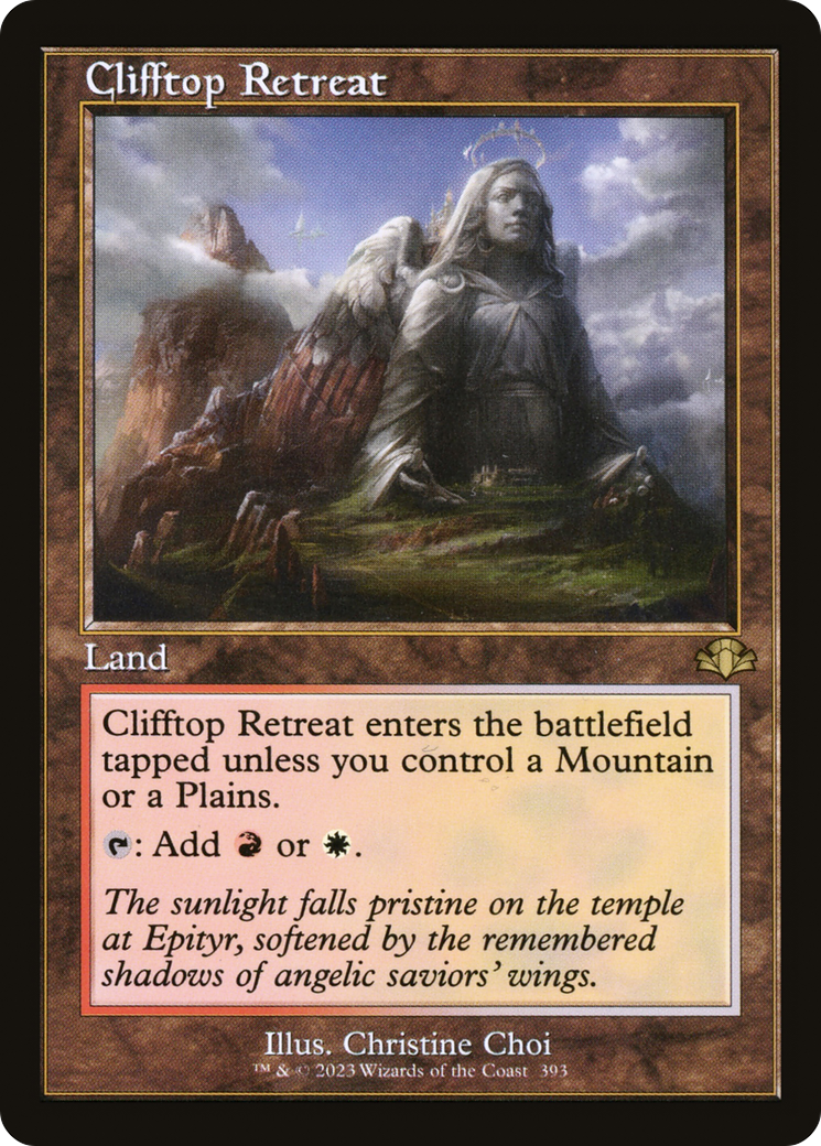 Clifftop Retreat (Retro Frame) (DMR-393) [Dominaria Remastered] Foil