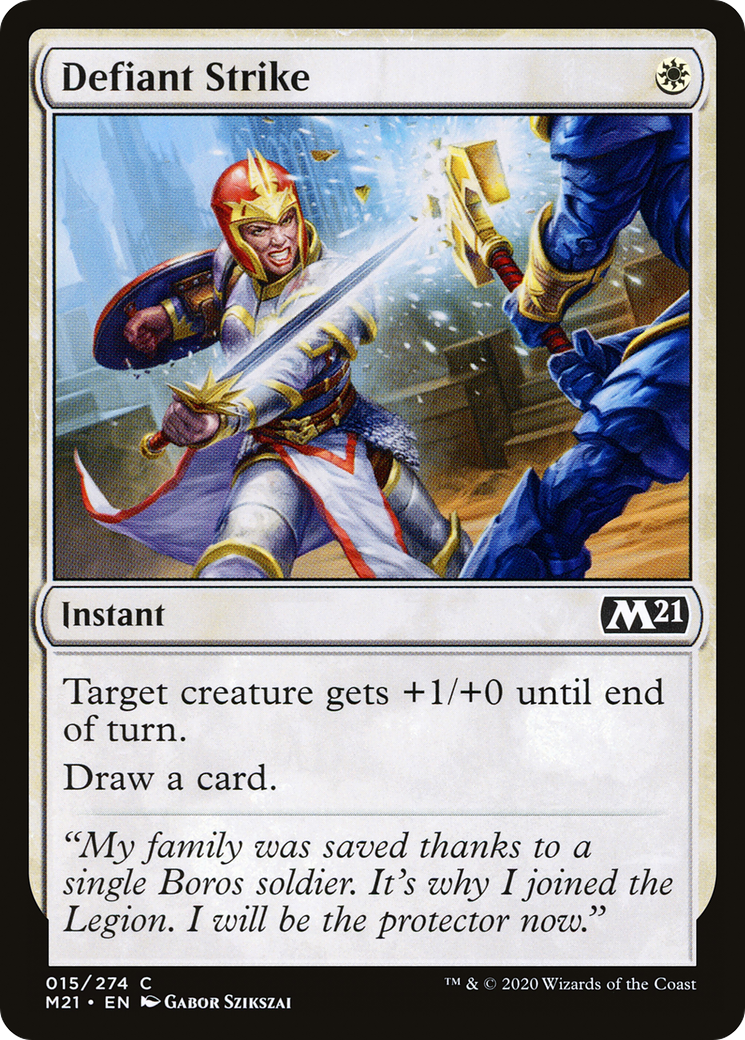Defiant Strike (M21-015) [Core Set 2021] Foil