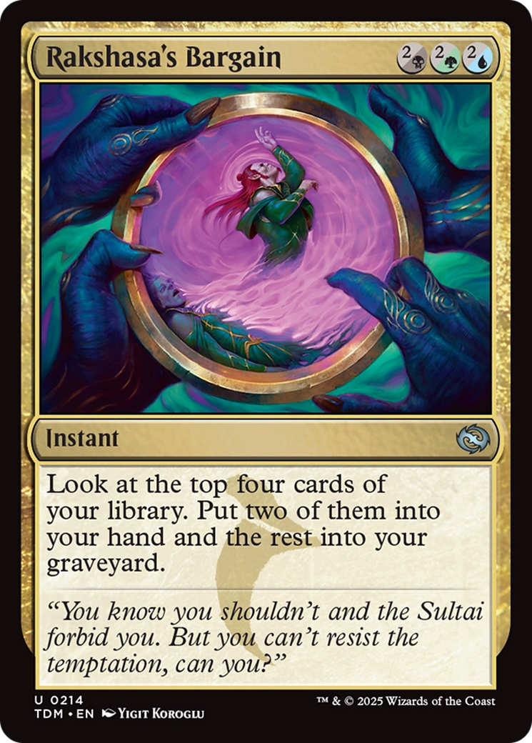 Rakshasa's Bargain (TDM-214) [Tarkir: Dragonstorm] Foil