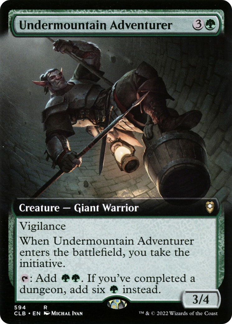 Undermountain Adventurer (Extended Art) (CLB-594) [Commander Legends: Battle for Baldur's Gate] Foil