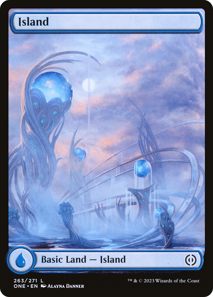 Island (263) - Full Art (ONE-263) [Phyrexia: All Will Be One]