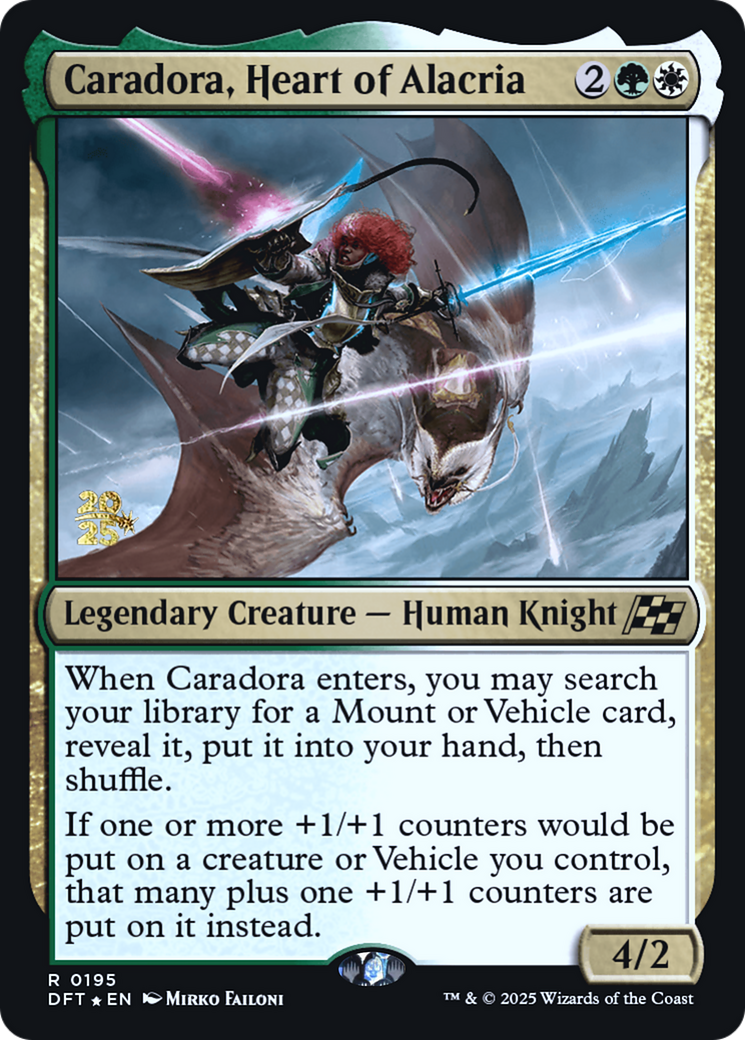 Caradora, Heart of Alacria (PRE-195) [Prerelease Cards] Foil