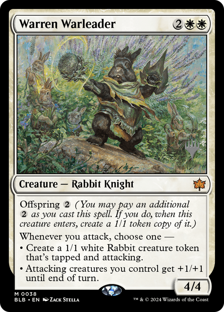 Warren Warleader (PPBLB-038) [Promo Pack: Bloomburrow Promos] Foil