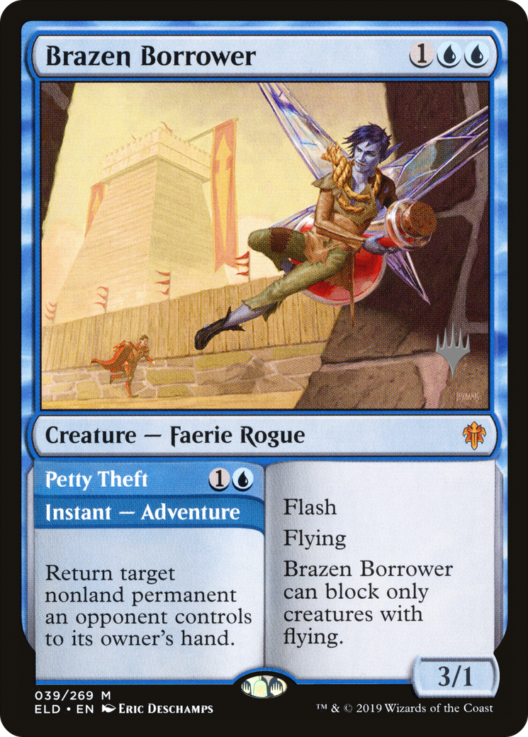 Brazen Borrower (PPELD-039) [Promo Pack: Throne of Eldraine Promos] Foil
