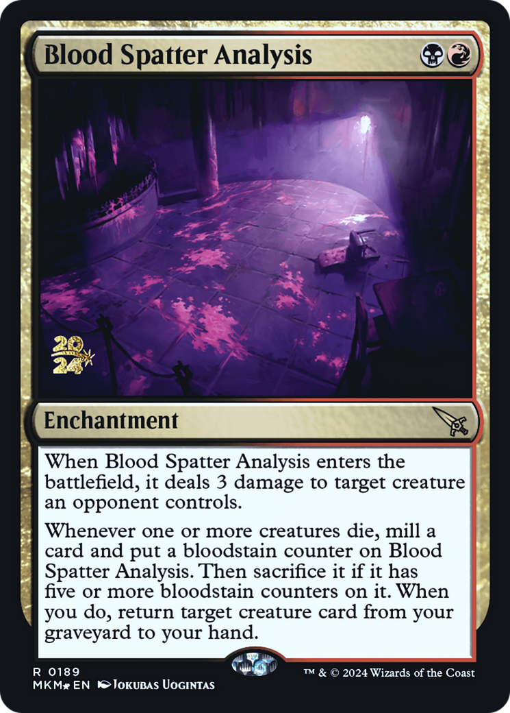 Blood Spatter Analysis (PRE-189) [Murders at Karlov Manor Promos] Foil