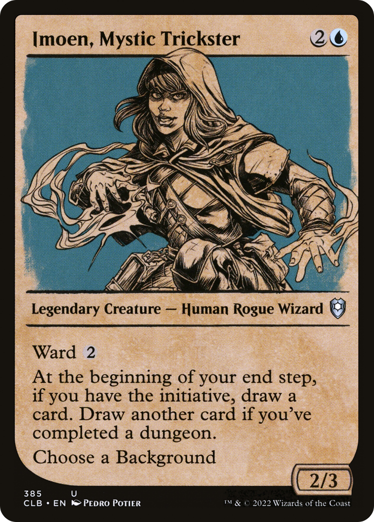 Imoen, Mystic Trickster (Showcase) (CLB-385) [Commander Legends: Battle for Baldur's Gate] Foil
