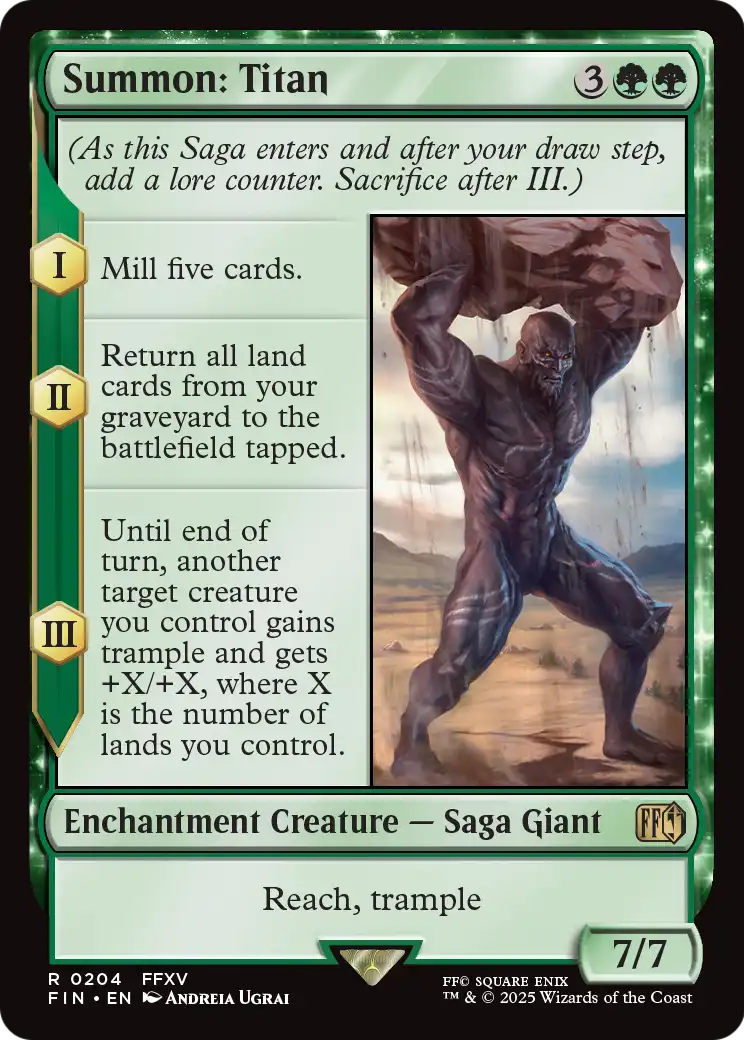 Summon: Titan (FIN-204) [FINAL FANTASY] Foil