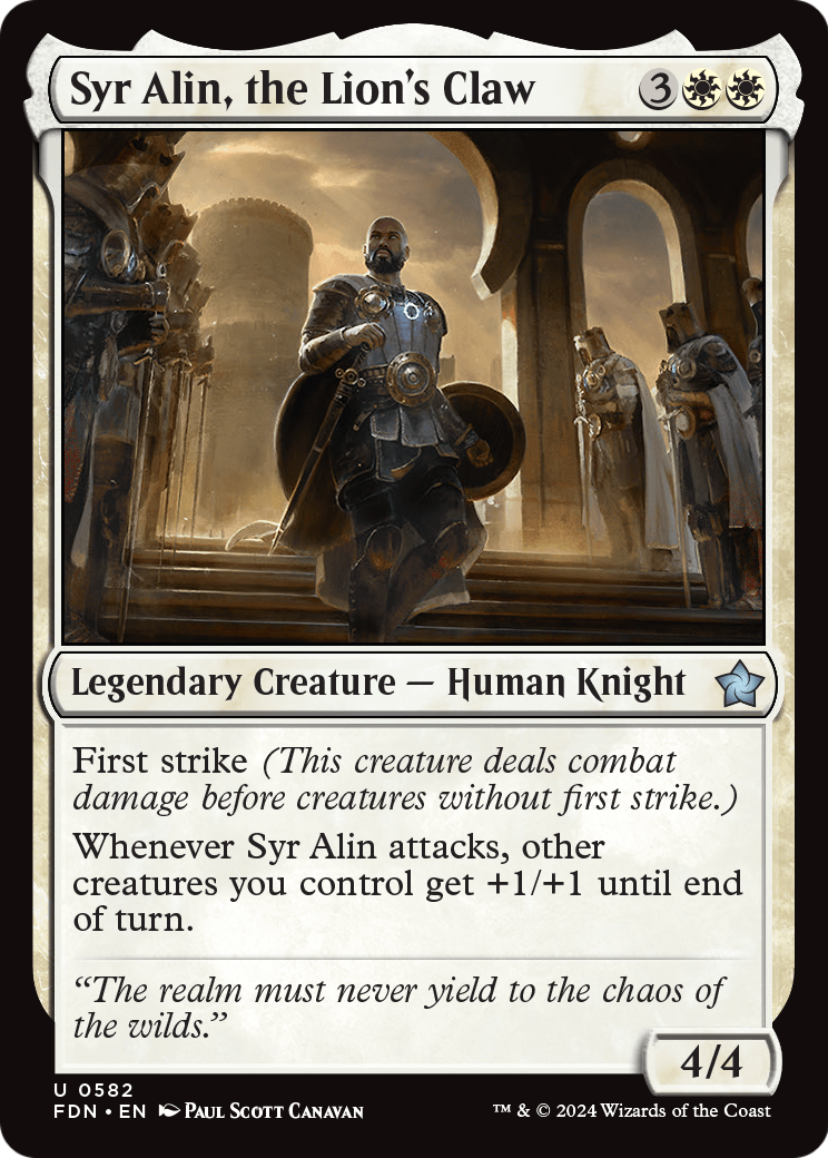 Syr Alin, the Lion's Claw (FDN-582) [Foundations]