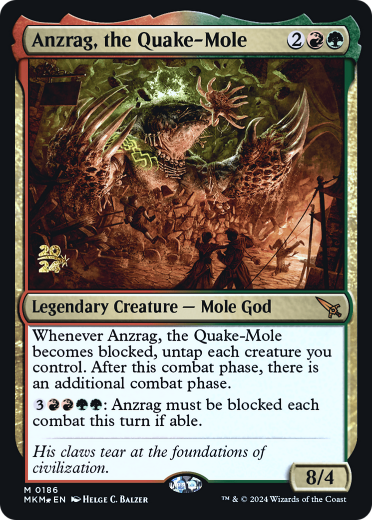 Anzrag, the Quake-Mole (PRE-186) [Murders at Karlov Manor Promos] Foil