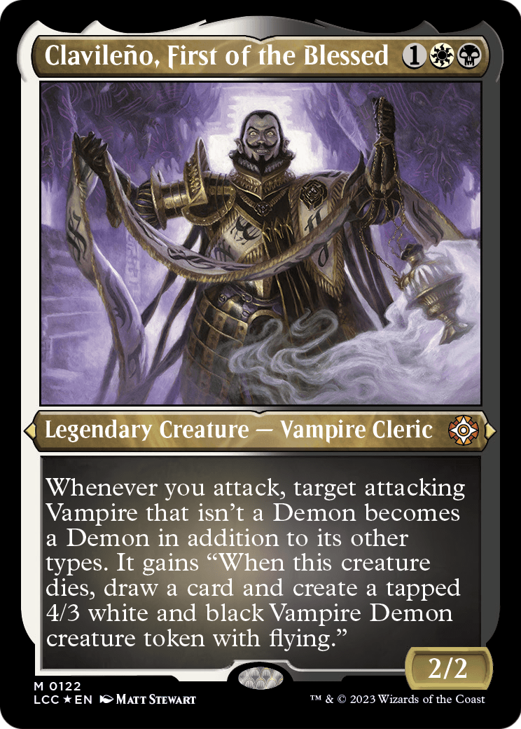 Clavileno, First of the Blessed (Display Commander) - Thick Stock (LCC-122) [The Lost Caverns of Ixalan Commander] Foil