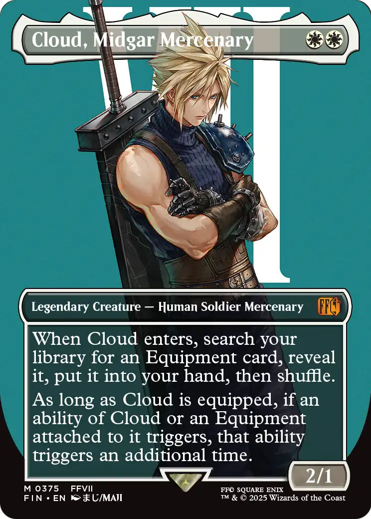 Cloud, Midgar Mercenary (Borderless) (FIN-375) [FINAL FANTASY] Foil