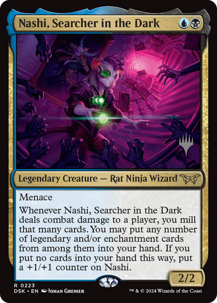 Nashi, Searcher in the Dark (PPDSK-223) [Promo Pack: Duskmourn: House of Horror Promos] Foil
