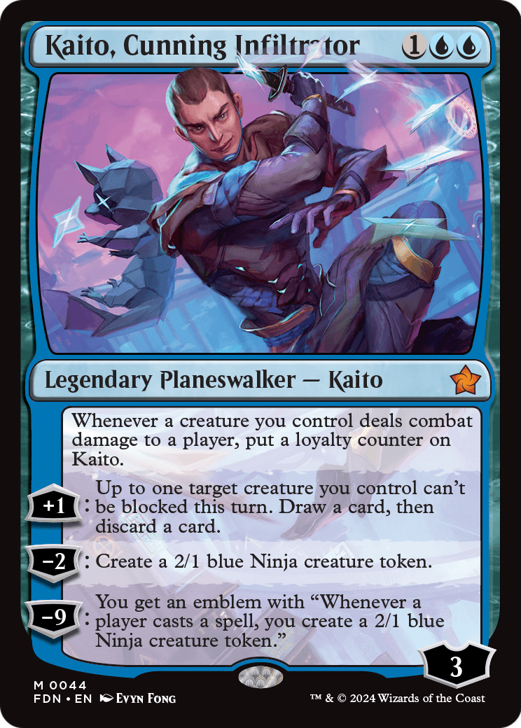 Kaito, Cunning Infiltrator (FDN-044) [Foundations] Foil