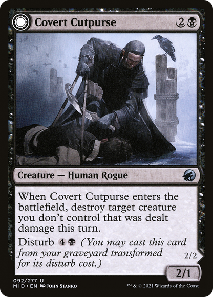 Covert Cutpurse (MID-092) [Innistrad: Midnight Hunt] Foil