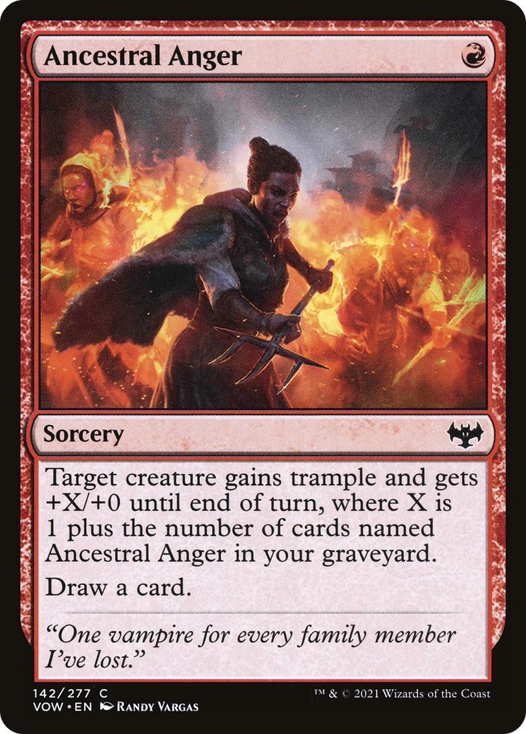 Ancestral Anger (VOW-142) [Innistrad: Crimson Vow] Foil