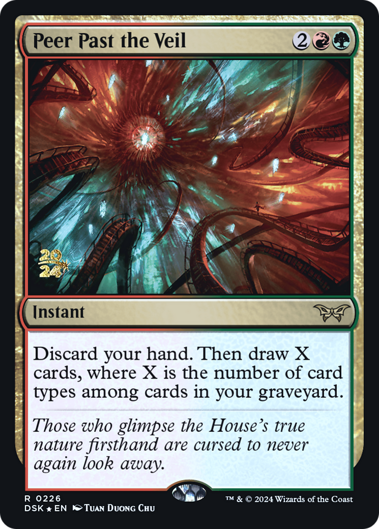 Peer Past the Veil (PRE-226) [Duskmourn: House of Horror Promos] Foil