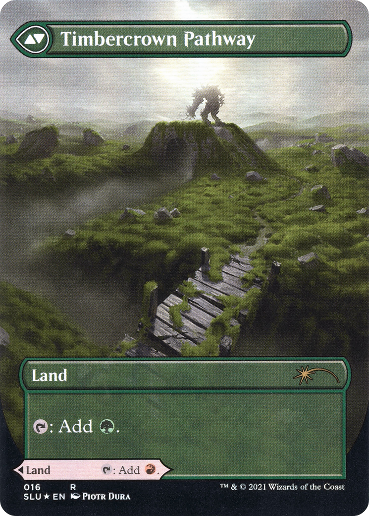 Cragcrown Pathway (Borderless) (SLU-016) (Showcase) [Secret Lair: Ultimate Edition] Foil