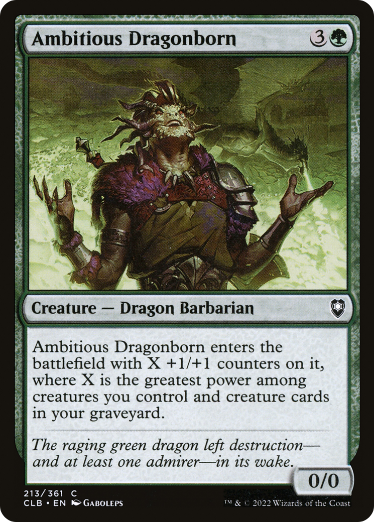 Ambitious Dragonborn (CLB-213) [Commander Legends: Battle for Baldur's Gate] Foil