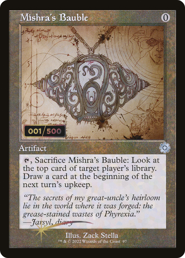 Mishra's Bauble (Schematic) (Serial Numbered) (BRR-097) [The Brothers' War Retro Artifacts] Foil