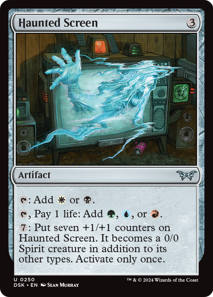 Haunted Screen (DSK-250) [Duskmourn: House of Horror] Foil