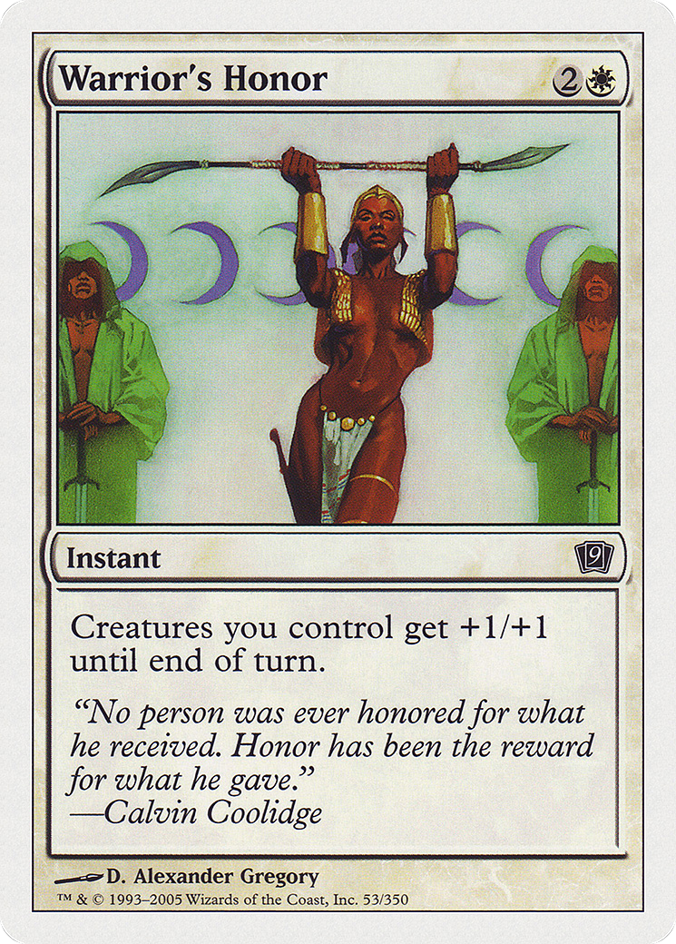 Warrior's Honor (9ED-053) [9th Edition]