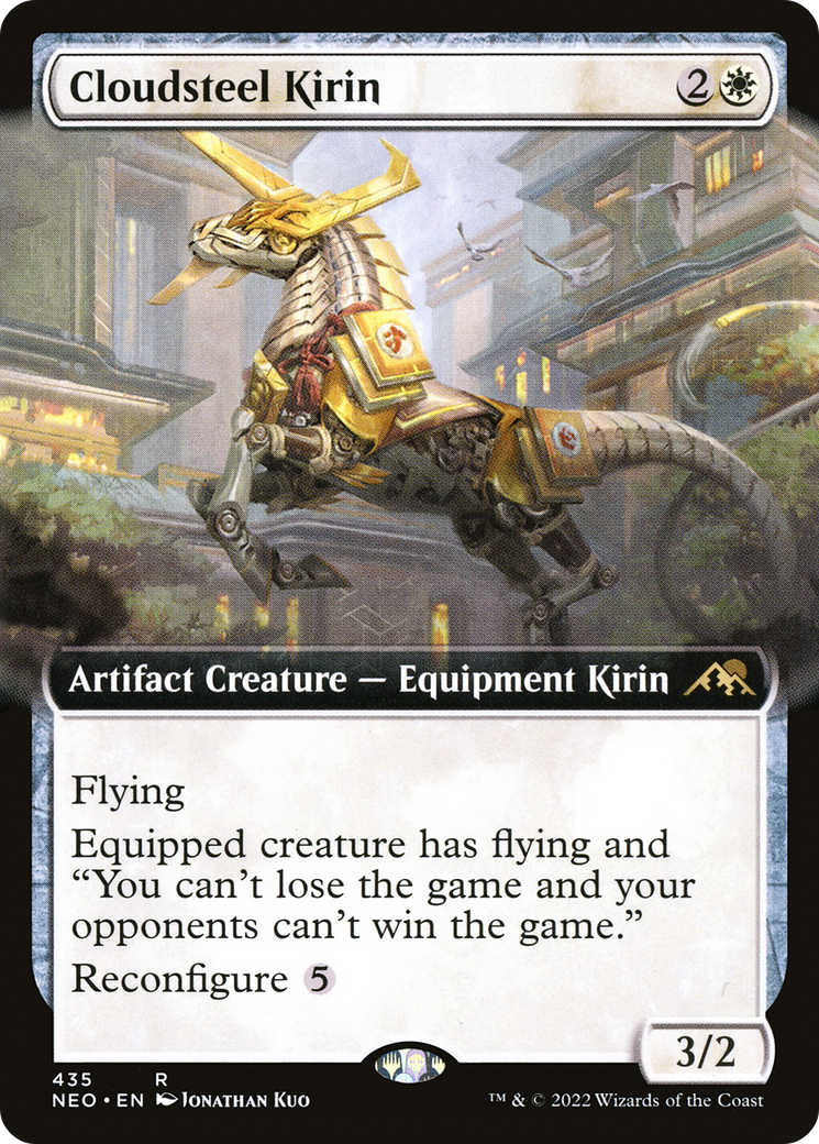 Cloudsteel Kirin (Extended Art) (NEO-435) [Kamigawa: Neon Dynasty] Foil